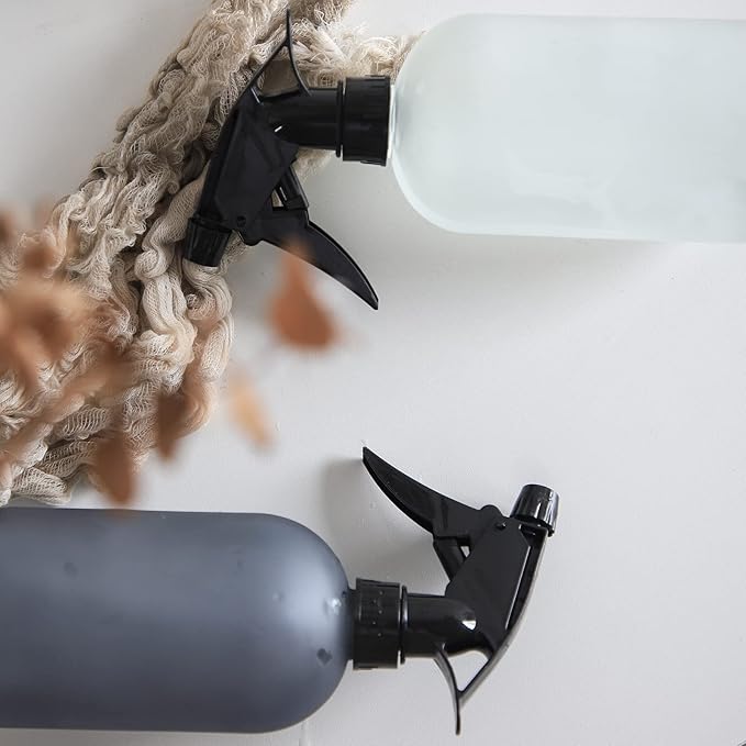 OFFIDIX Glass Spray Bottle, Fine Mist Plant Mister, Handheld Pressure Watering Can,Adjustable Nozzle Glass Spray Bottle,Handheld Spray Bottles for Garden Plants Cleaning Solutions(Gray)