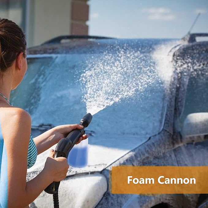 5000PSI Pressure Cleaner 2025 2.8GPM High Power Cleaner with 4 Pressure Nozzle and Soap Bottle for Home, Car Washing, Fence Cleaning, Patio (Orange)