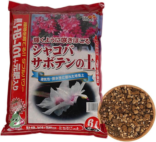 Succulent Cactus Aloe Vera Organic Potting Soil Mix (6 L) - Highly draining granular Soil,peat-Free (Made in Japan)