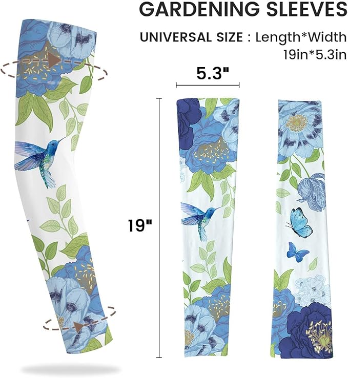 Gardening Sleeves Farm Sun Protection Arm Cooling Sleeves Thorn Proof Garden for Women Men with Thumb Hole