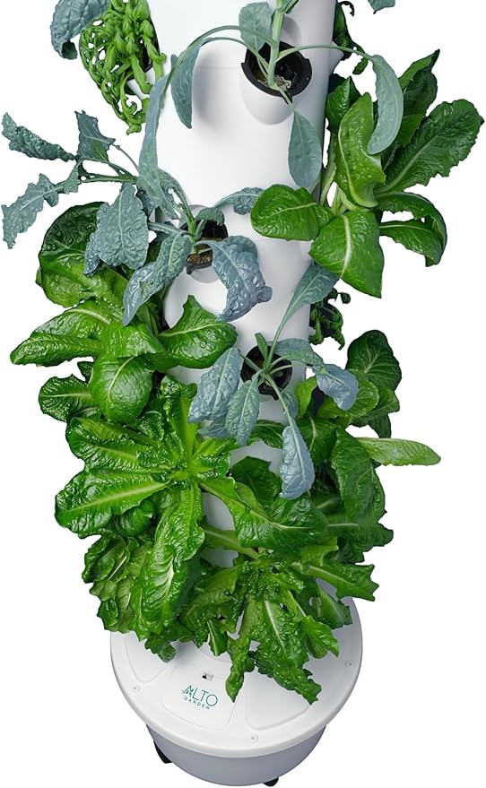 GX Hydroponic Tower | Vertical Planter Tower | Hydroponics Growing System Kit | Food Grade with 24 Net Pots (Without Lights)