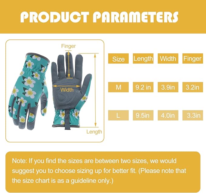 Baidast Garden Gloves for Women, Gardening Gloves for Women Thorn Proof, Gardening Gloves for Digging, Planting,Pruning