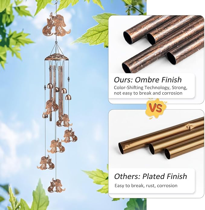 Cat Dog Wind Chimes for Outside,Gardening Gifts for cat Dog Lover,Women,Men,Mom,Birthday Party Decorations,Memorial Gifts,Wind Chimes Outdoors,Indoors,Room,Home,Wall,Garden,Patio,Yard Decor