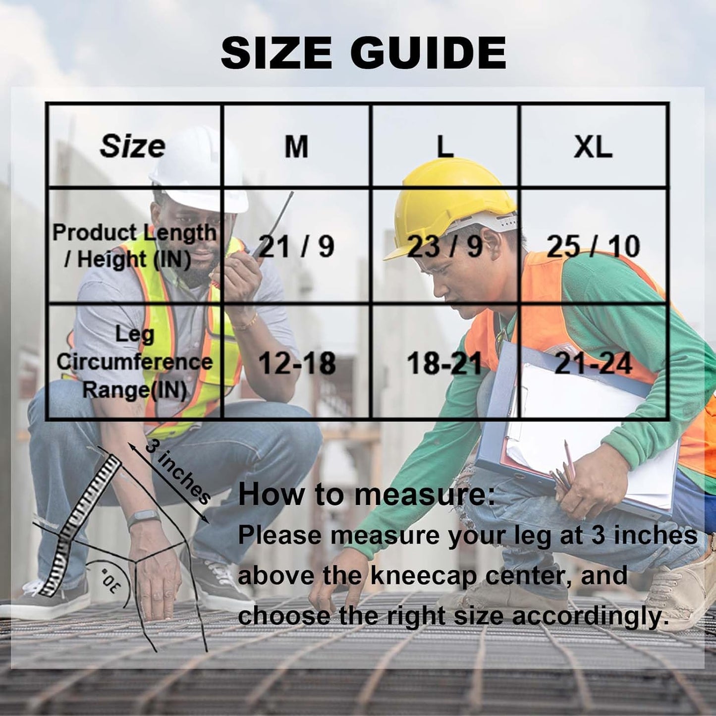 Men/Women Cleaning Knee Pads, Waterproof Knee Pad for Gardening Flooring Painting Yard Tile, Soft Foam Kneepads for Mechanics Carpenters House workers, Comfortable and Lightweight, Black L (1 Pair)