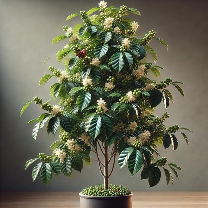 Arabian Coffee Tree Seeds – Coffea Arabica | Evergreen Perennial | Fragrant Blooms & Homegrown Coffee Beans