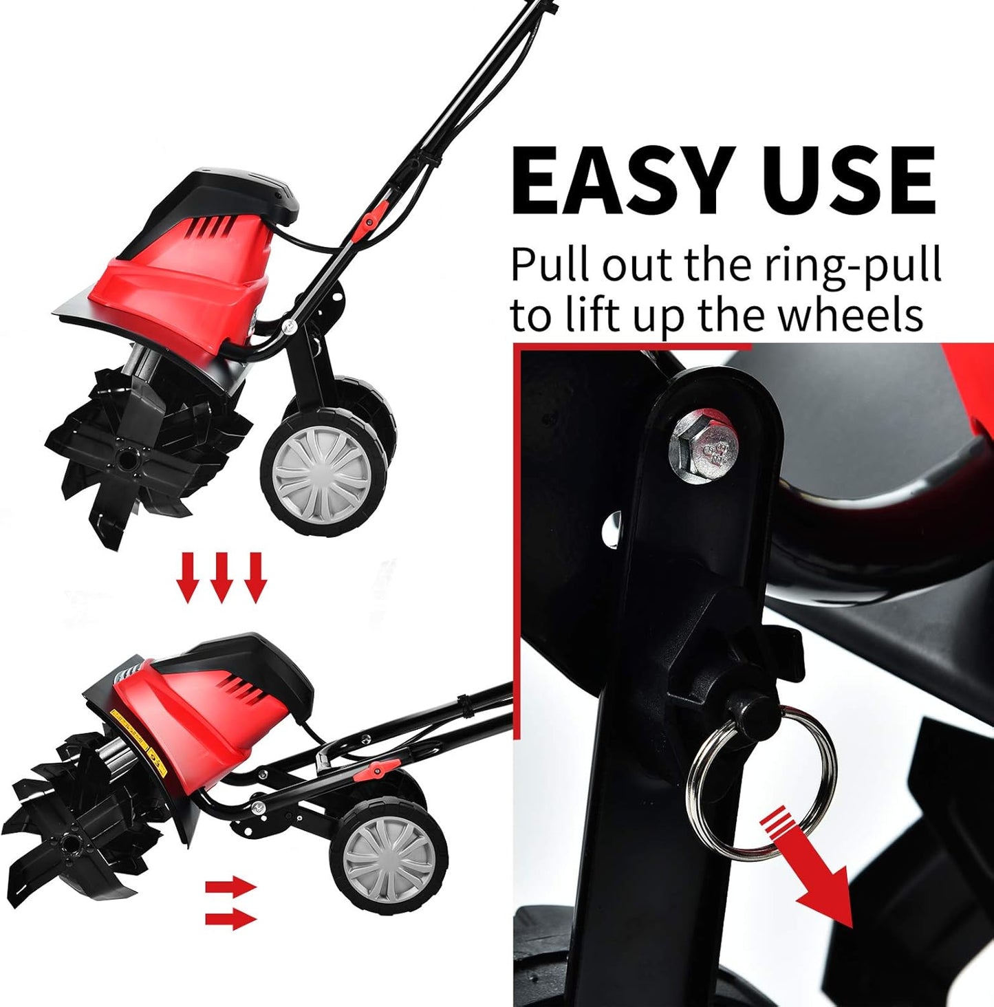 Goplus 17-Inch 13.5 Amp Corded Electric Tiller and Cultivator, Powerful Tillers w/ 9-Inch Tilling Depth, 6 Tines, Rototillers Tool for Garden Lawn Soil Digging