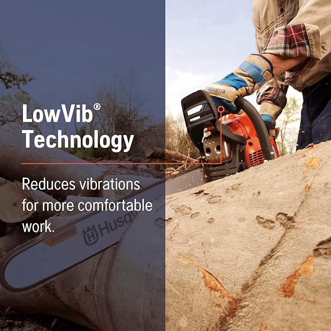 Husqvarna 450 Rancher 20 Inch Gas Chainsaw, 50.2-cc 3.2-HP, 2-Cycle X-Torq Engine, For Tree Pruning, Yard Cleanups and Firewood Cutting, 970613120