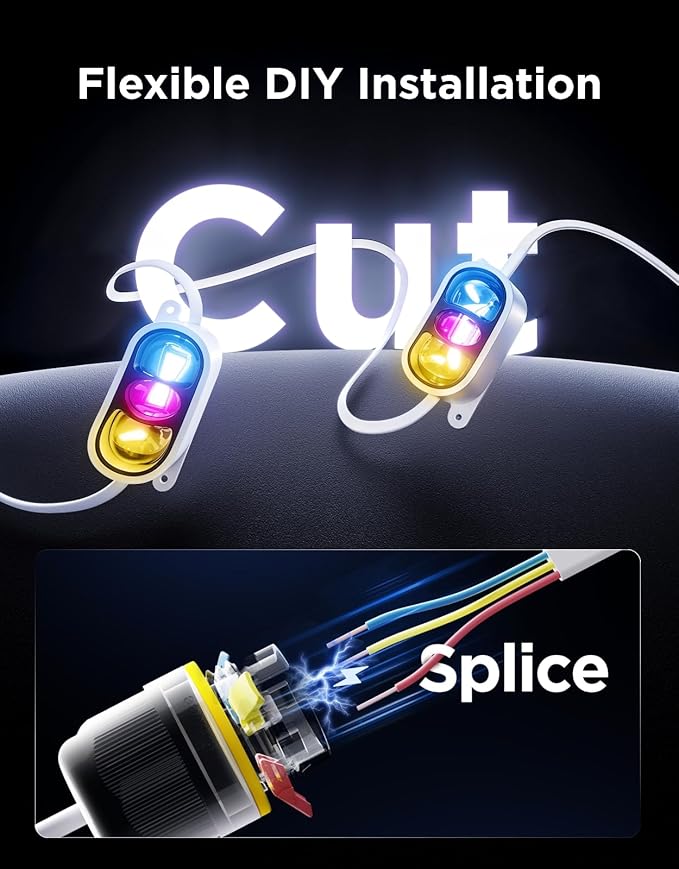 Govee Permanent Outdoor Lights Prism, 200ft with 72 Triple-Color Lighting Heads, 100+ Scene Modes, Up to 60lm for Outdoor Decor, IP68 Waterproof, Works with Alexa, Google Assistant & Matter, White