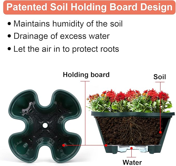 Vertical Planter 3 Tier Stackable Planters Garden Planters Strawberry Herb Flower and Vegetable Planter Indoor Outdoor Gardening Pots with Removable Wheels and Tools 2-Pack