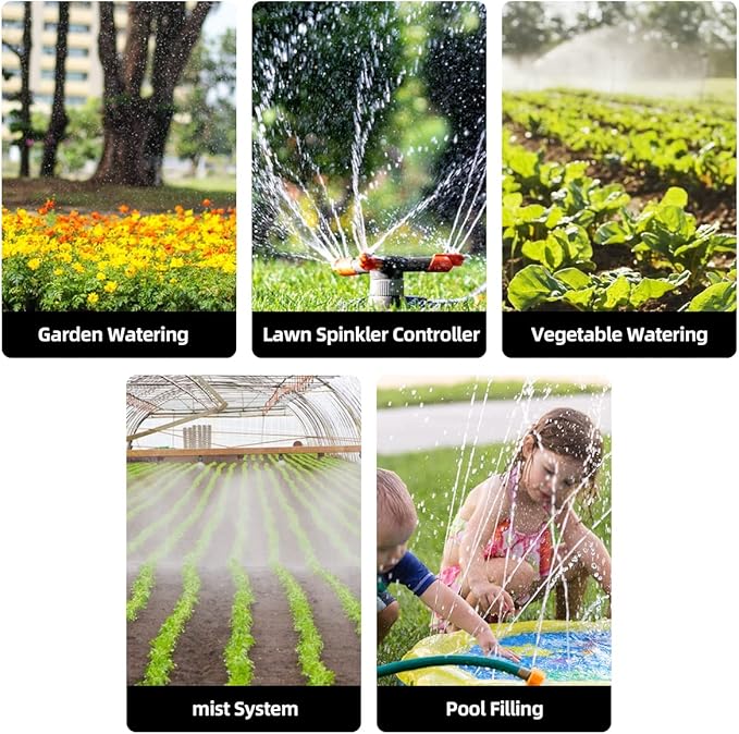 Water Timer Electronic Hose Sprinkler Garden Irrigation Controller Two Dial,No Water Pressure Required
