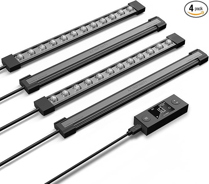 AC Infinity IONBEAM S11, Full Spectrum LED Grow Light Bars 11”, Deeper Penetration Samsung LM301H EVO Diodes and Digital Dimming Timer Controller, for Veg Bloom Indoor Plants, Grow Tents, Greenhouses