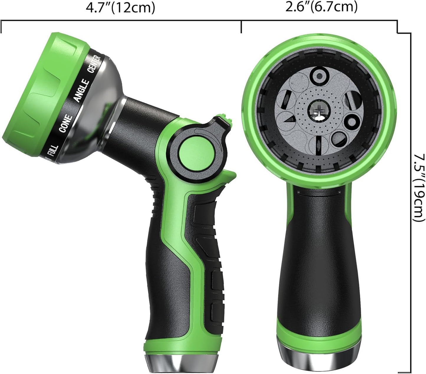 Hose Nozzle 10 Adjustable Patterns Garden Hose Nozzle Premium High Pressure Water Hose Nozzle with Thumb Control Design Hose Sprayer Nozzle for Garden & Lawns Watering, Cleaning, Pets & Car Washing