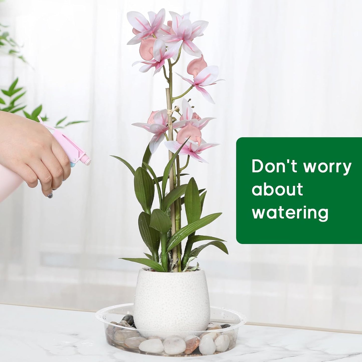 JERIA 40 Pack Clear Plant Saucers(6 Inch、8Inch、10 Inch、12 Inch),Plastic Flower Pot Trays,Round Durable Plant Drip Trays for Indoor and Outdoor