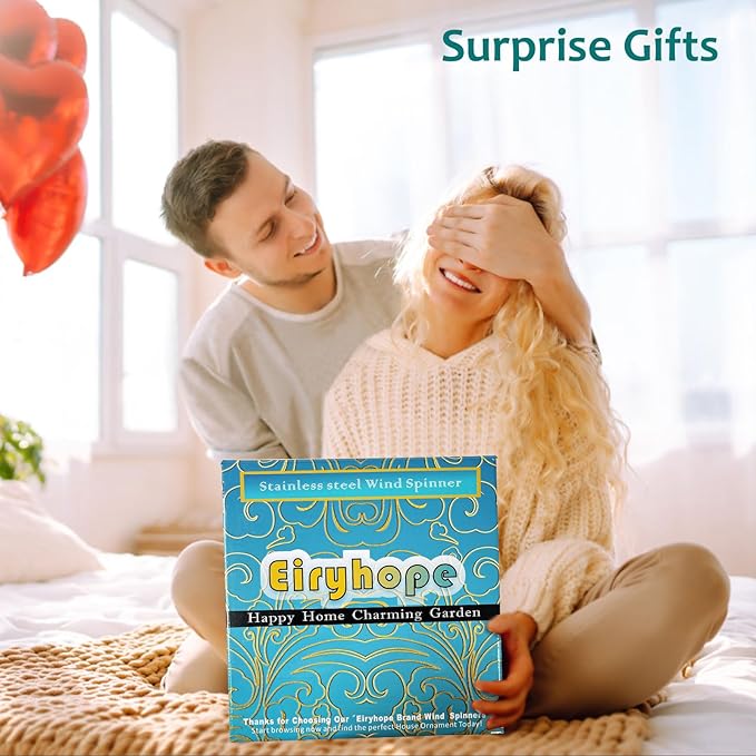 Animated Butterfly Wind Spinner | Stainless Steel Kinetic Wind Spinners 3D Hanging Sculpture, Outdoor Garden Decoration, Gift for Women/Mom/Wife/Grandma &Holiday