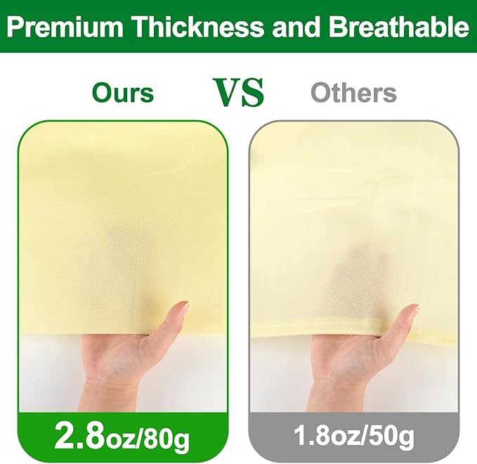 2 Packs Plant Covers for Winter 120x180cm, Shrub Covers for Winter, Plant Cover Freeze Protection, Cold Frost Protection Cover with Zipper Drawstring(80gsm)