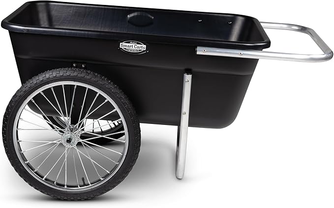 Smart Carts Premium Yard Cart - Strong, Lightweight, and Perfectly Balanced (20" Flat Free Wheels)