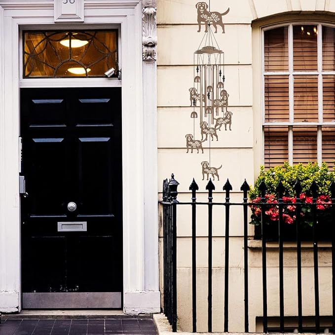 Outdoor Dogs Wind Chimes Decor, Portable Mobile Wind Catcher, Sympathy Wind Bells, Memorial Gifts for Mom, Housewarming, Blessing WindChimes(Outside/Indoor/Home/Room/Porch/Yard/Tree/Garden Decorate)