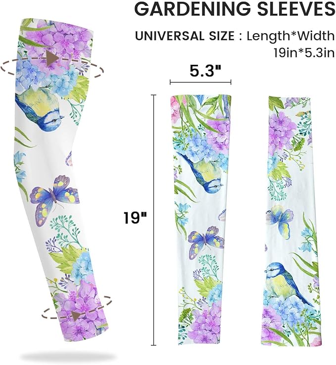 Gardening Sleeves Farm Sun Protection Arm Cooling Sleeves Thorn Proof Garden for Women Men with Thumb Hole