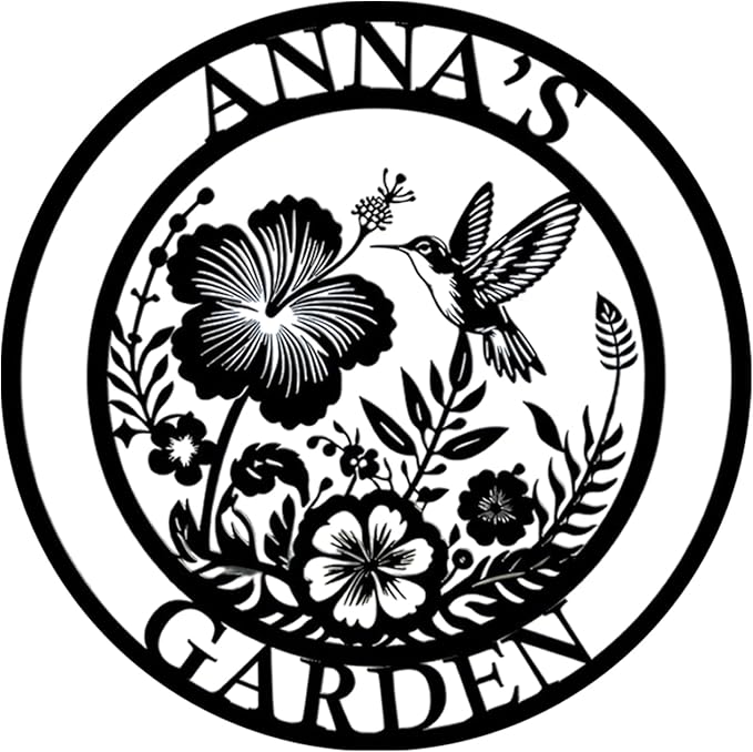 Custom Metal Garden Sign, Personalized Metal Home Garden Sign, Garden Gecor for Outside, Personalized Garden Signs with Name, Flower Garden Sign, Mom Grandma Women gifts