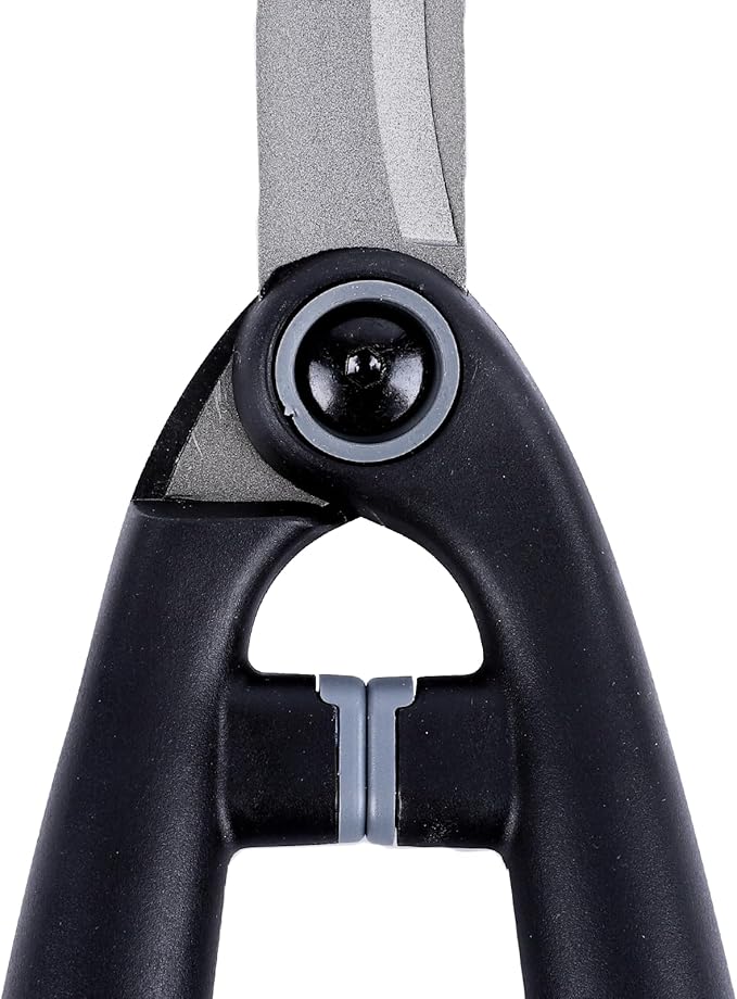 Garden Hedge Shears for Trimming and Shaping Shrubs with SK5 High Carbon Steel Non-Stick Blades, Shock-Absorbing Bumpers & Lightweight Handles