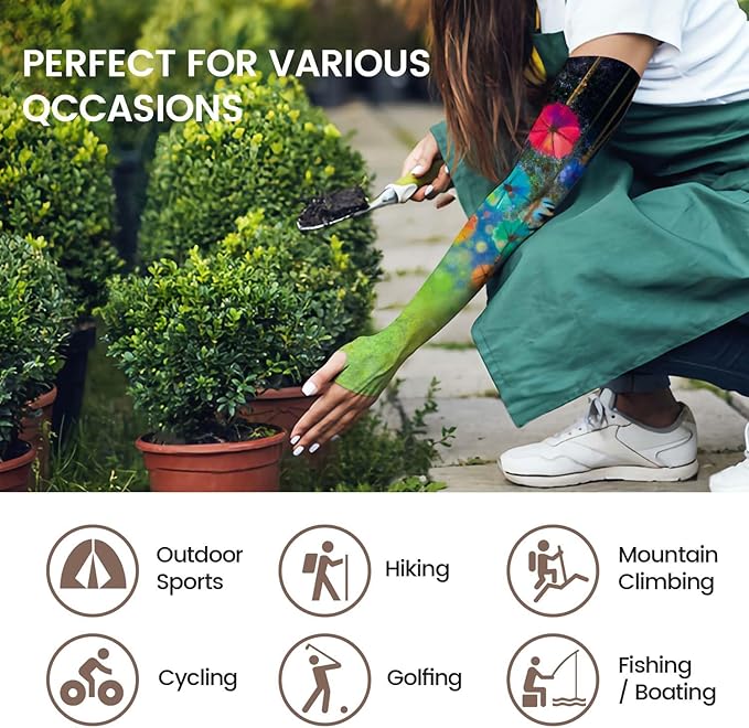 Gardening Sleeves for Women Farm Sun Protection Thorn Proof Cooling Arm Sleeves to Cover Arms for Garden Sports