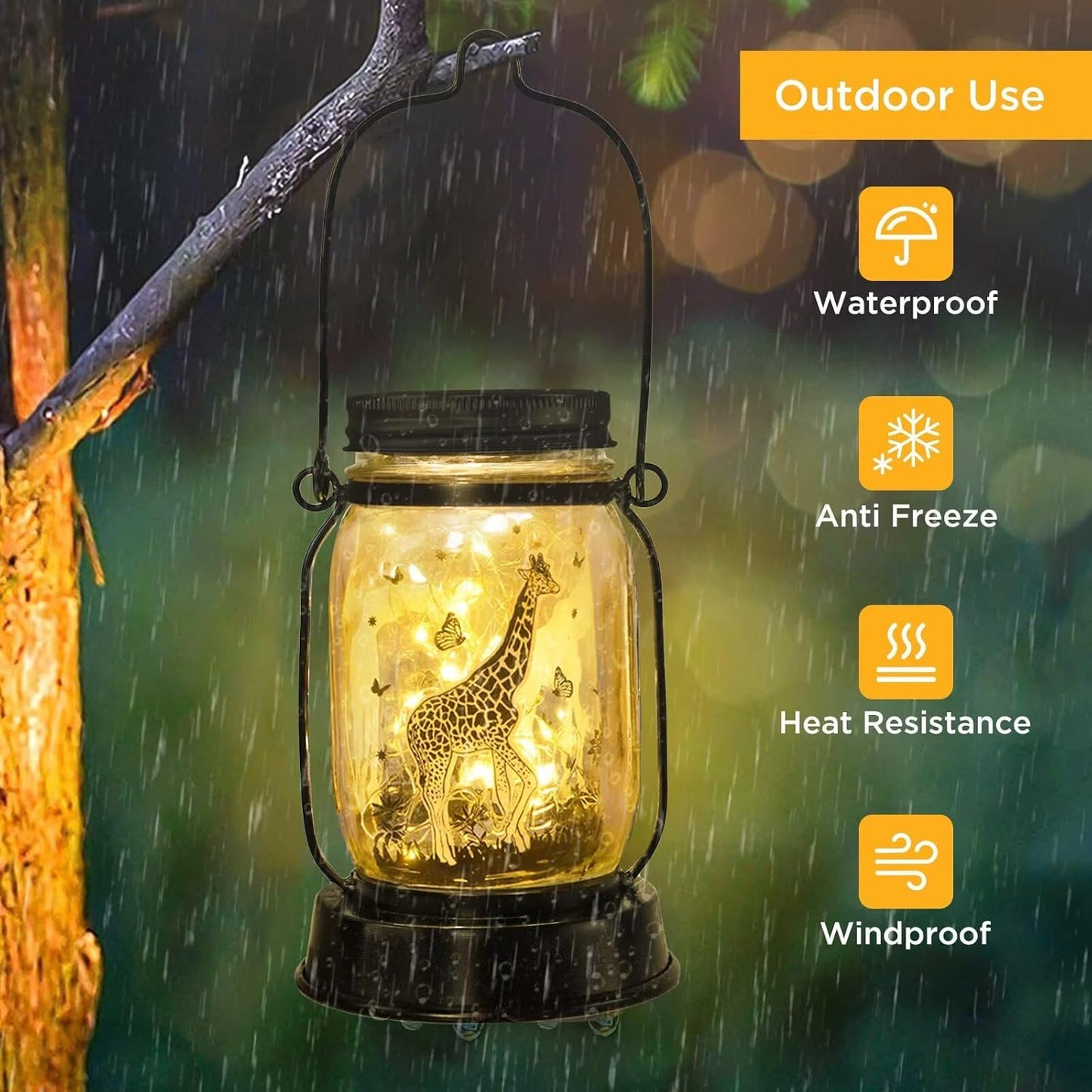 Giraffe Gifts for Women/Men Giraffe Lovers Solar Lantern Mom Birthday, Mothers Day, Christmas Gifts, Solar Garden Decoration Outside for Yard, Patio,Backyard,Porch, Torches