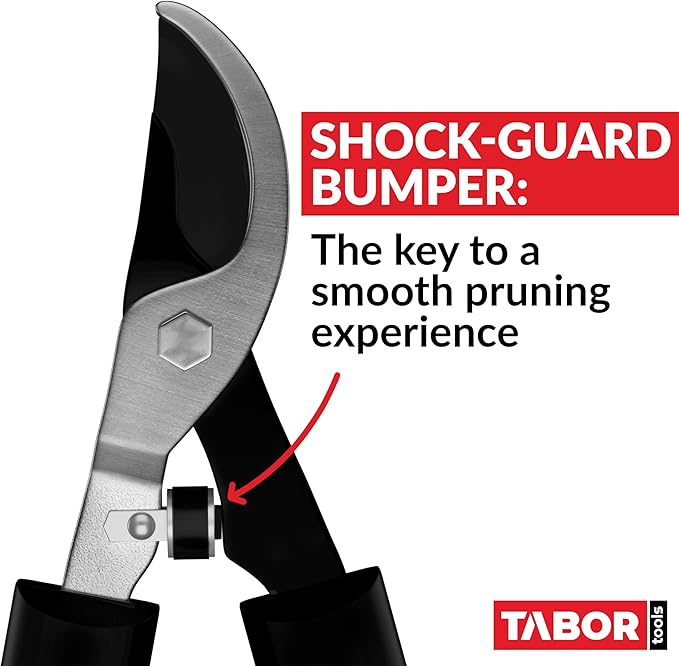 TABOR TOOLS GL16A Bypass Lopper, Chops Branches with Ease, Classic 28 Inch Tree Trimmer, Branch Cutter with 1 1/4 Inch Clean Cut Capacity.