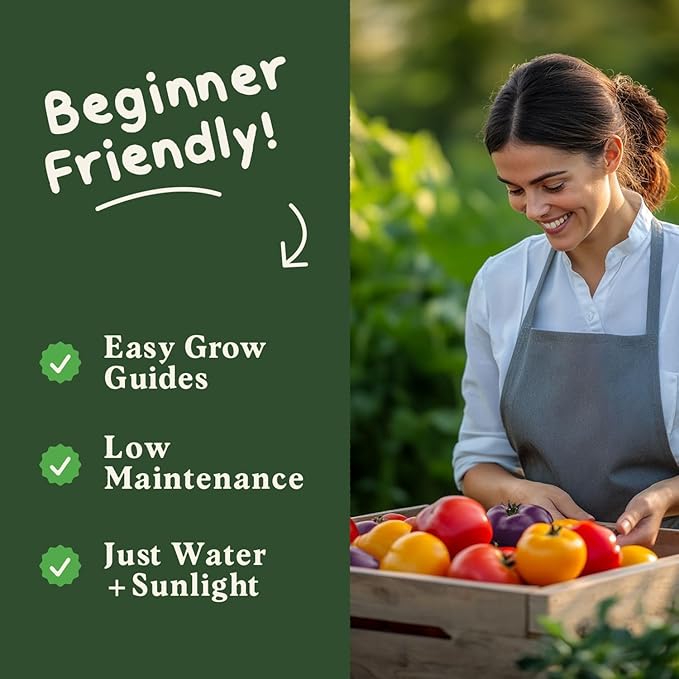 Seedboy Organic Rainbow Beefsteak Tomato Seeds for Planting Indoor and Outdoor, Non-GMO and USDA Certified Vegetable Seed Packet for Hydroponic Garden Indoor or Planting Outdoors (Beefsteak Tomato)