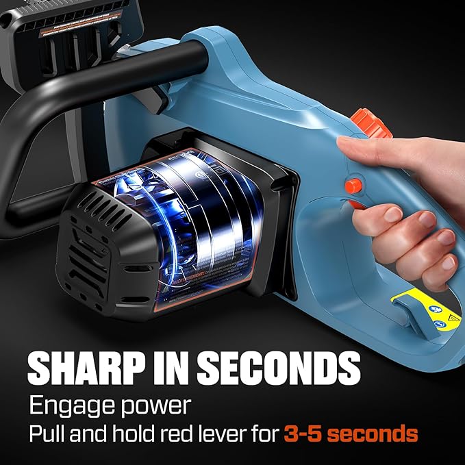 SENIX Electric Chainsaw, 18" Corded Chainsaw,15 Amp Chain Saw for Wood Cutting, Tree Trimming, Garden Tool for Pruning, Branch Cutting, Yard, Fathers Day Gift for Men,Gardener, CSE15-M