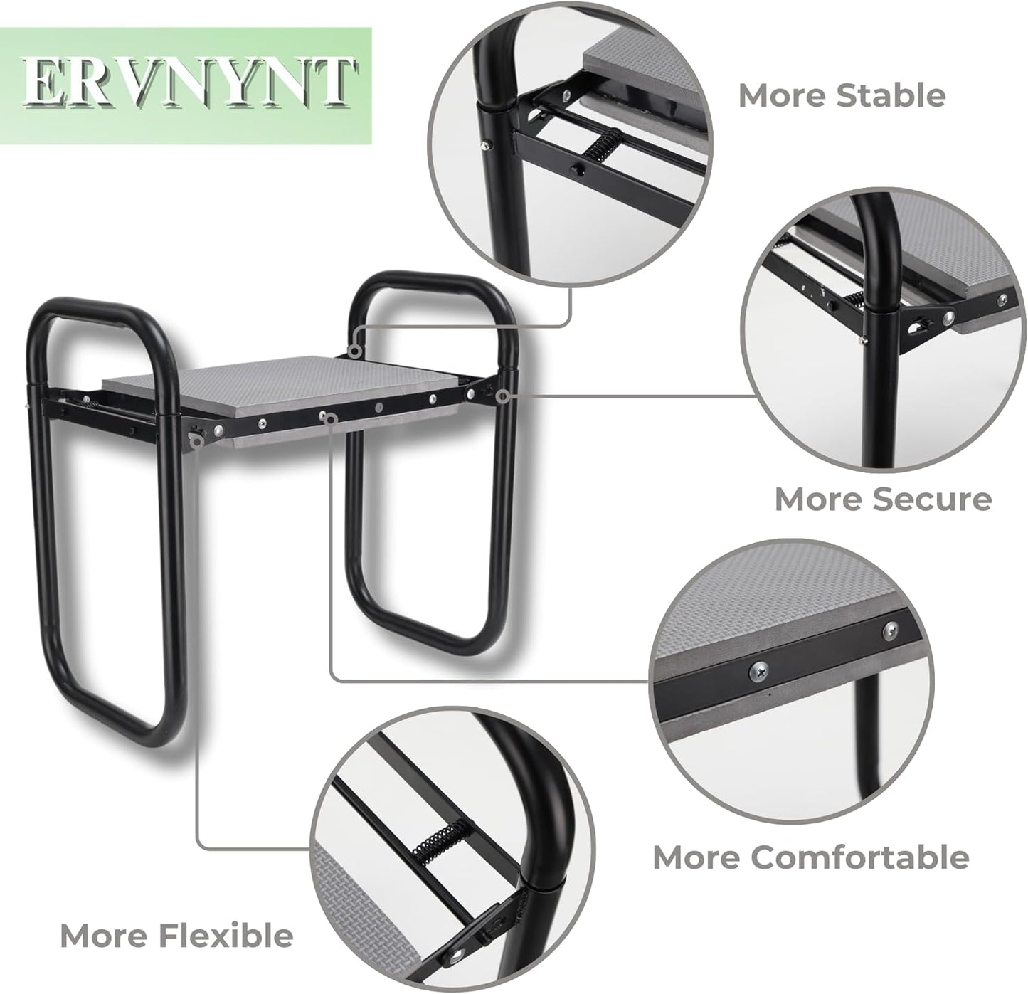 Padded Foldable Garden Kneeler and seat, Sturdy-2 in 1 Garden Stool with Cushion, Portable Gardening Tool for Outdoor use,Ergonomic Stool for Gardening with Durable Support,