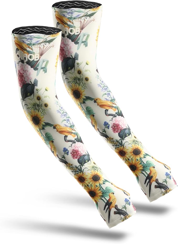 COOLJOB Gardening Sleeves UV Cooling Sun Protection Arm Cover for Women with Thumb Hole for Gardener, Farmer, Outdoor Sport