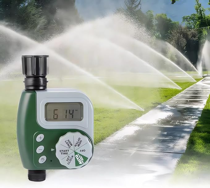 Generic Sprinkler Timer Garden Hose Programmable Water Timer Drip Irrigation System Green