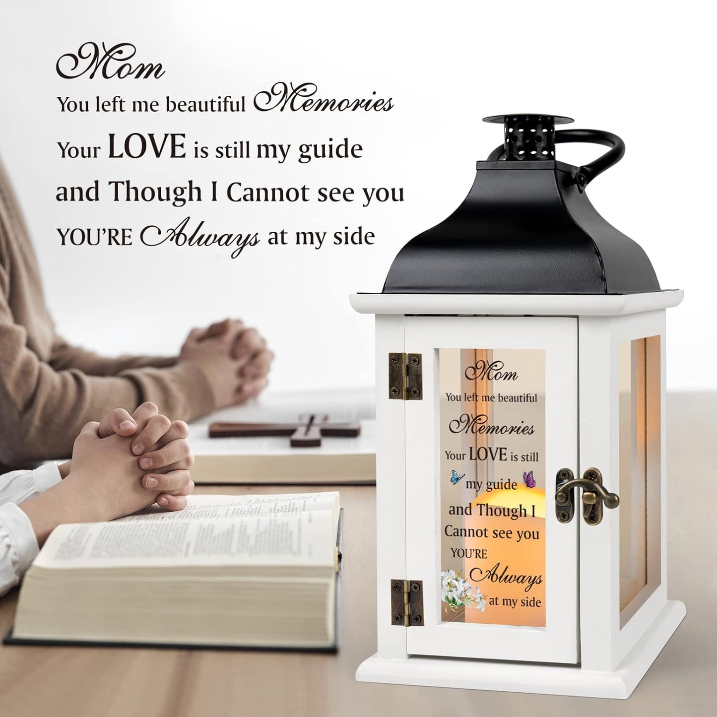 Memorial Lantern - Bereavement Sympathy Gifts for Loss of Mother Memorial Gifts for Loss of Mother Thoughtful Funeral Gifts for Loss of Mother Remembrance Gifts for Loss of Loved One