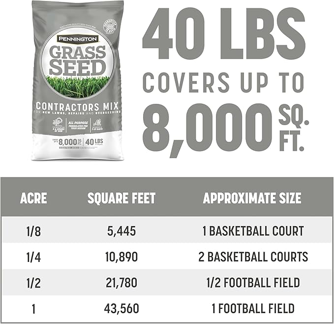 Pennington Contractors Grass Seed Mix Northern Mix 40 lb