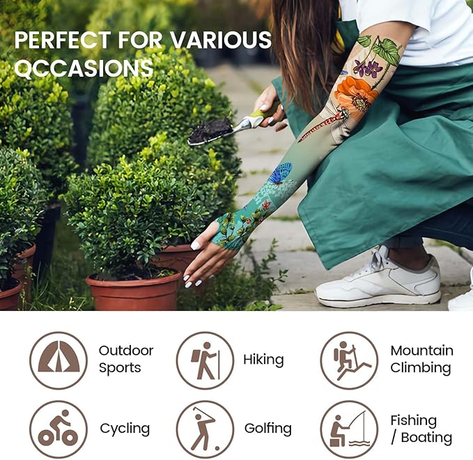 Gardening Sleeves for Women Farm Sun Protection Thorn Proof Cooling Arm Sleeves to Cover Arms for Garden Sports