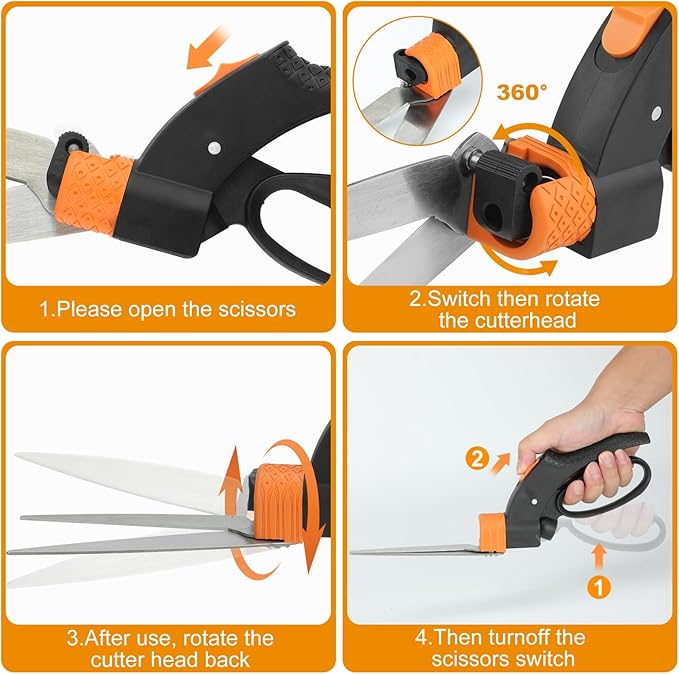 Garden Scissors-Clippers Set of 3 Trimming-Gardening Tools, Garden-Pruning Shears-Pruners for Gardening, Loppers for Tree Trimming Heavy Duty, Retractable Pruning Saw for Wood Cutting