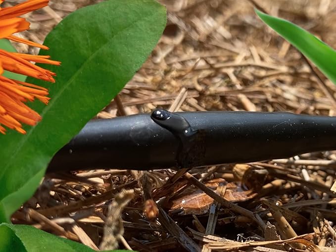 1/4" Irrigation Dripline Tubing (100 Ft Roll) - 6" Emitter Spacing - 1/4" Drip Irrigation Fittings Included