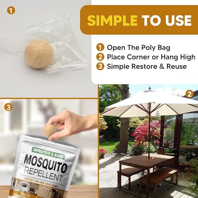 Mosquito Repellent Outdoor Patio, Mosquitoes Deterrent for Yard, Mosquito Repellent Ball, Indoor Mosquito Control, Keep Mosquito Away, Repellant Mosquito for Room/Front Door/Camping Safely-8P