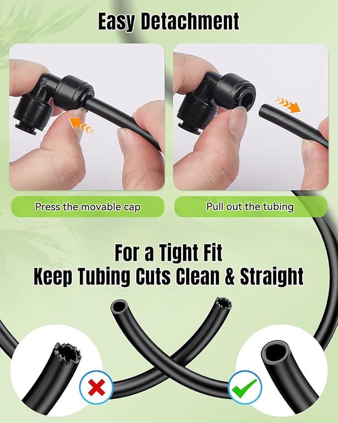 Pawfly 15 Pcs Quick Connect 1/4" Drip Irrigation Elbow Connectors, Anti-Leak Drip Irrigation Parts, Push-to-Fit 2-Way Elbows, Universal 90 Degree Elbow Fittings for 1/4 Inch Irrigation Tubing