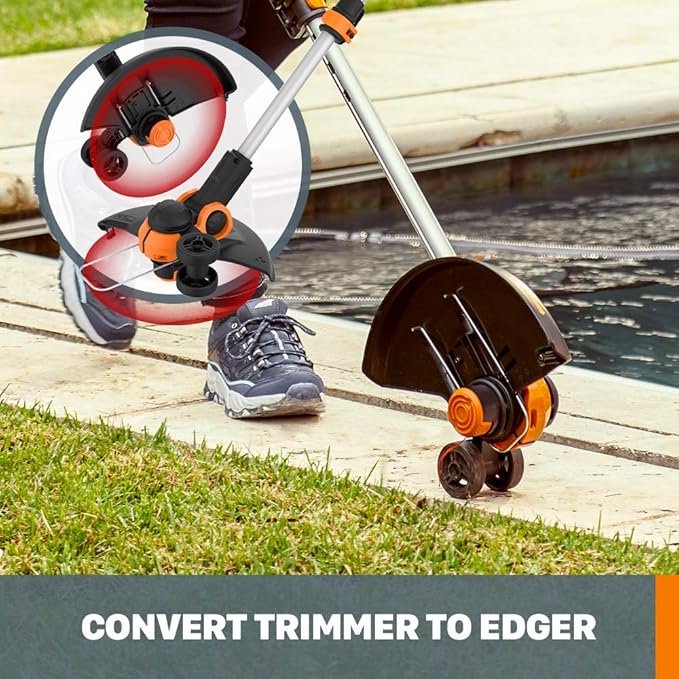 WORX Cordless String Trimmer 20V 2 in 1 Trimmer and Edger WG162 (Battery & Charger Included)