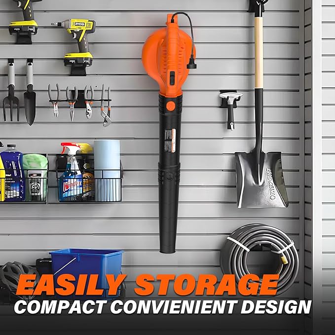 MAXLANDER Leaf Blower Corded, 7-AMP 350CFM/155MPH Electric Leaf Blower, Lightweight Handheld Small Leaf Blowers for Lawn Care