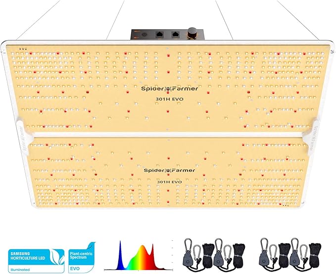 Spider Farmer SF4000, Samsung LM301H EVO Led Grow Light, Full Spectrum Plant Lights, 450W Dimmable & High Efficiency & Deeper Penetration Commercial Lamps for Seedling Veg & Bloom in 4x4 Grow Tent