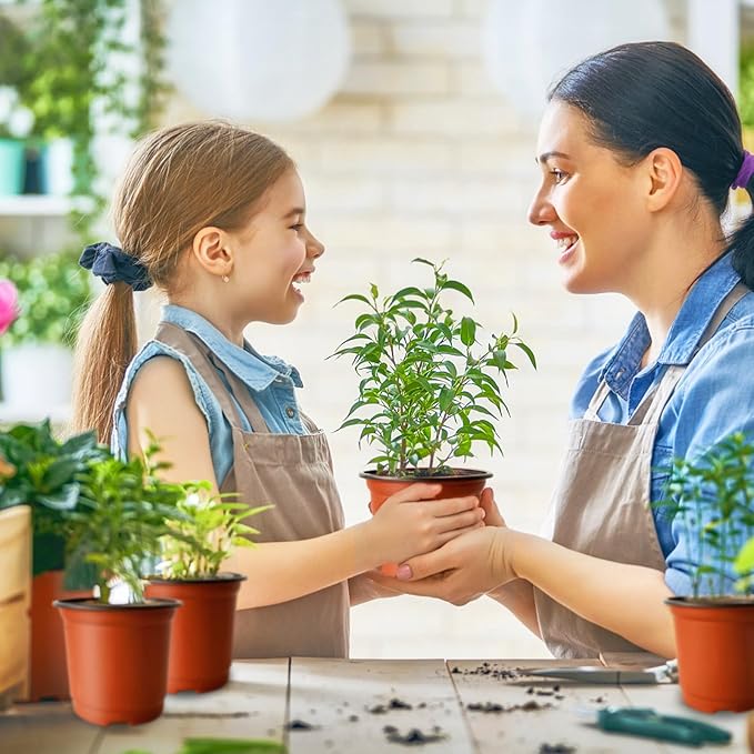 200 PCS Plastic Nursery Pots,4 Inch Seedling Starting Pot with Holes,Flower Plant Container for Succulent,Seed,Cuttings,Transplanting