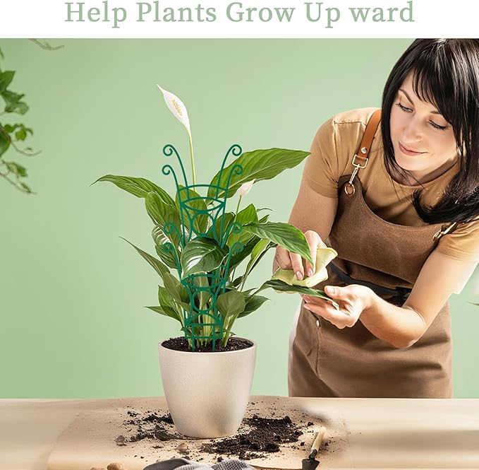 4 Pack Stackable Plant Trellis for Climbing Plants, Indoor/Outdoor Garden Trellis, Plant Support for Vine Ivy Hoya & Houseplants Flower