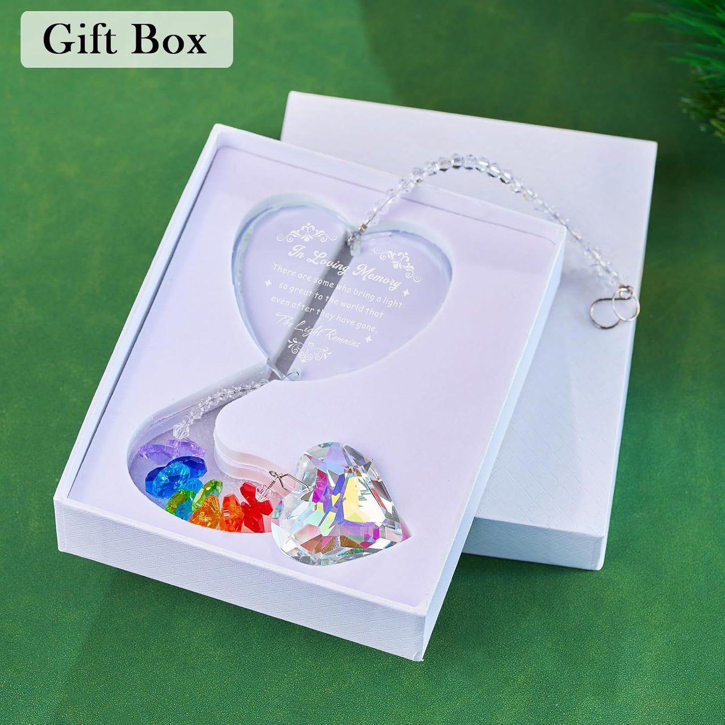 Sympathy Gifts for Loss of Loved one Memorial Gifts for Loss of mom dad Bereavement Ideas Crystal Suncatcher (Love Memorial)