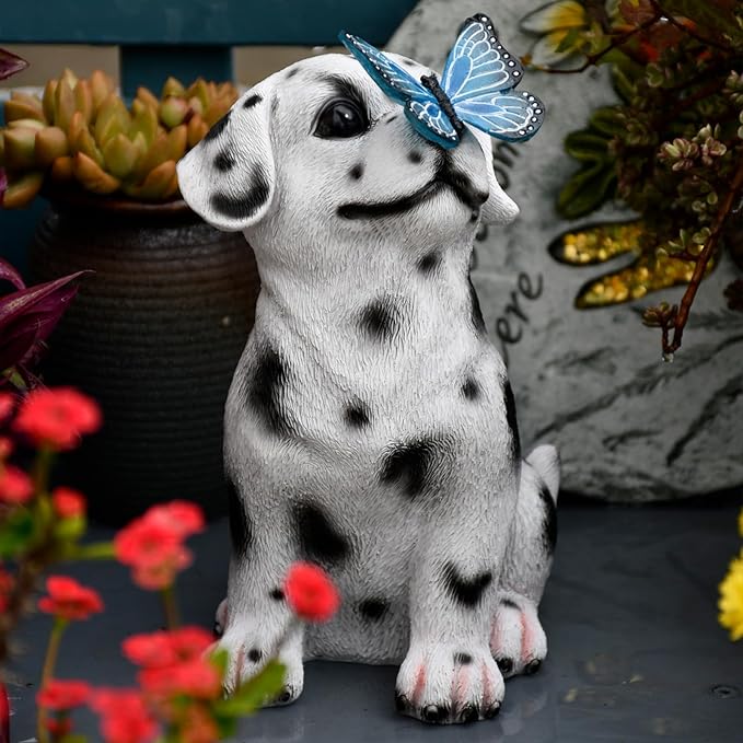 Cat Garden Figurines Outdoor Decor Solar Statue with LED Lights for Patio Lawn Yard Art Decoration Housewarming Garden Gift