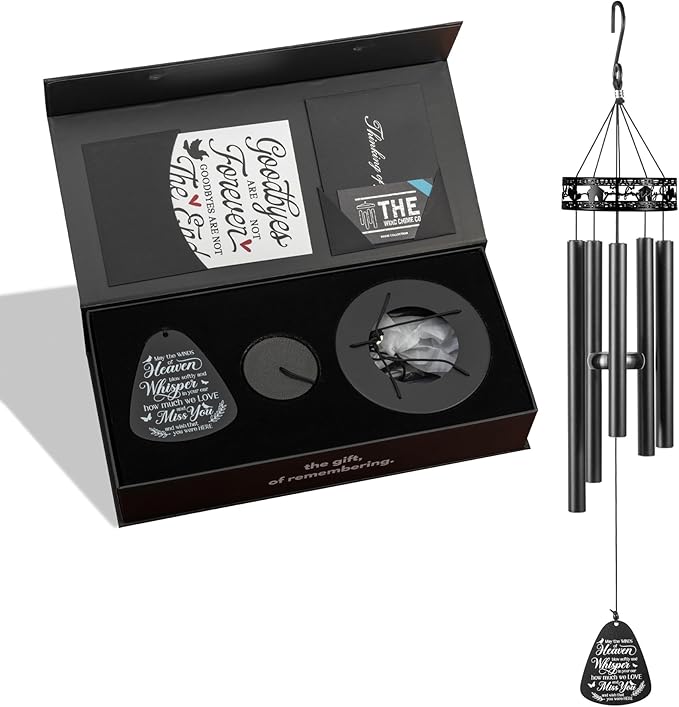 The Wind Chime CO Family Love Memorial Wind Chimes, Sympathy Wind Chimes Gift for The Loss of A Loved one, Home Decor Outdoor Garden, Soothing Melodic Tones.