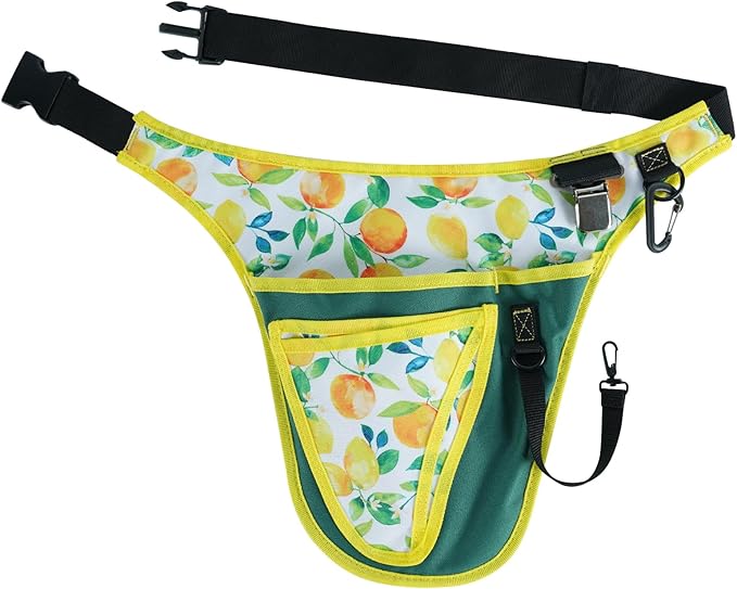 KUNN Garden Tool Belt for Women,Waist Pouch Apron with Pockets for Gardening,Florists