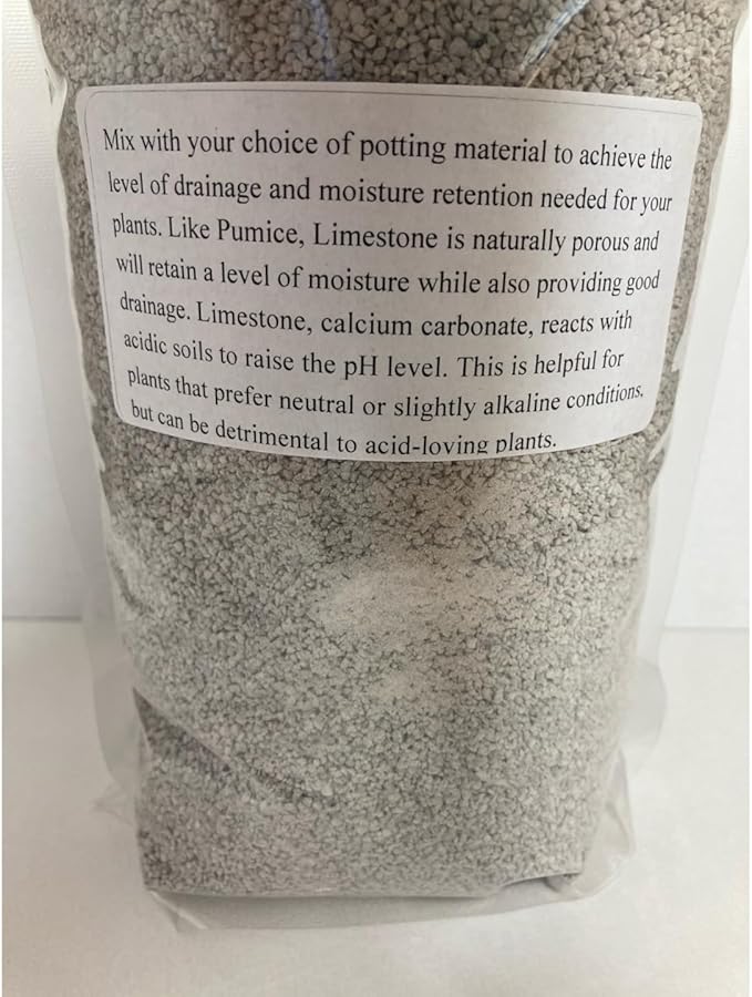 CactiCal Limestone - Crushed Calcium Carbonate - Cactus Soil - Drainage Bonsai Succulents - Pumice Alternative (18 Pound)