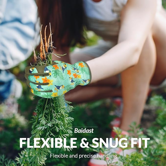 Baidast Gardening Gloves for Women Garden Gloves for Womens Thorn Proof for Women's Gifts Digging Planting Pruning Weeding(Teal)